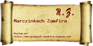 Marczinkech Zamfira névjegykártya